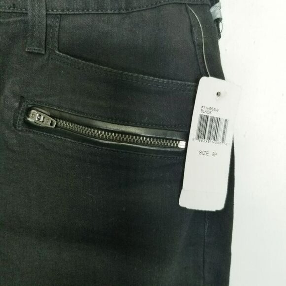 NYDJ NWT Black Skinny Leggings Ski‎ Zipper Pockets Petite Jeggings Size 8P - Picture 5 of 10